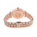 Emporio Armani Ladies Gianni T-Bar Rose Gold Watch - AR11206